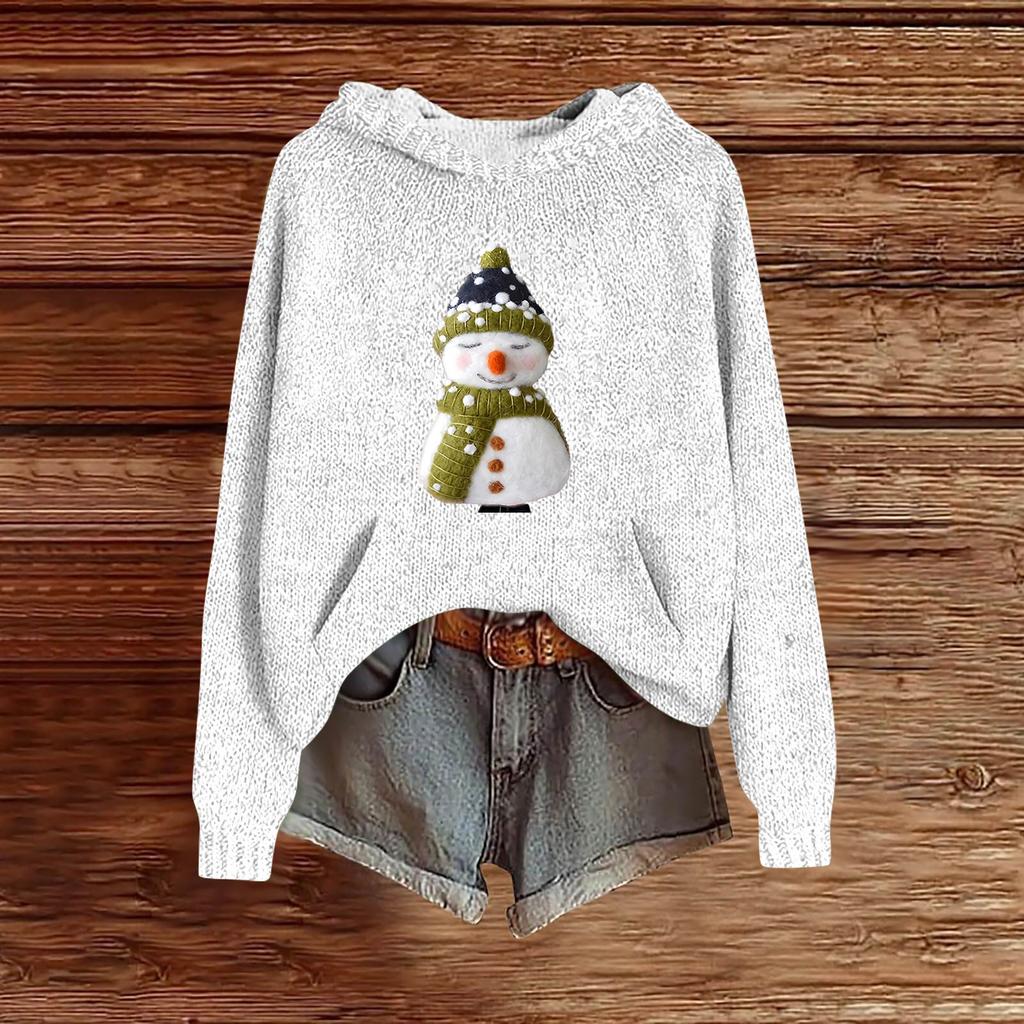 Sweatshirts For Women Knit Sweater Cute Shirt Fall Pullover Hooded Sweatshirt