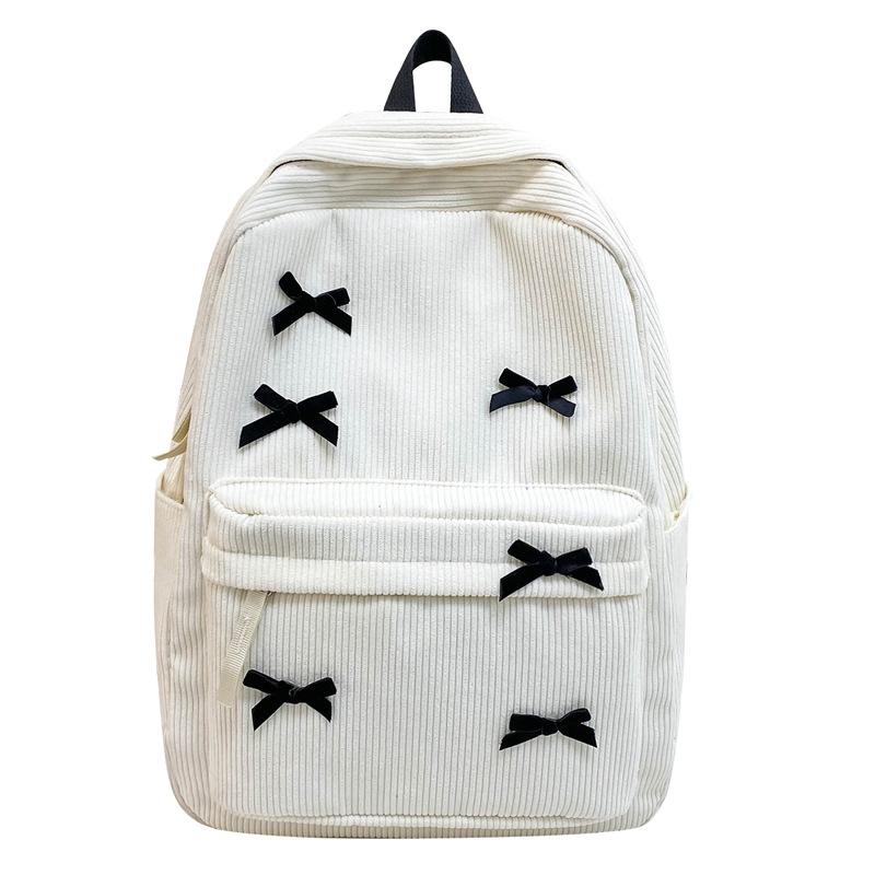 Niche bow schoolbag junior high school girls large capacity backpack middle school high school students college students backpack
