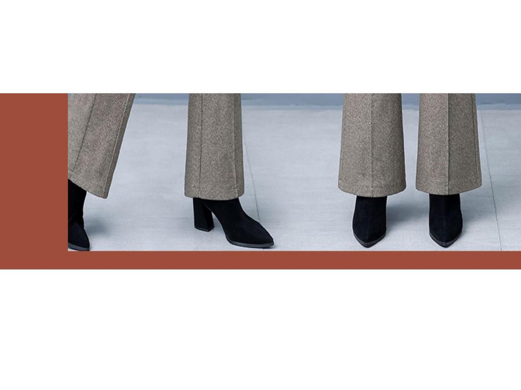 Women's High Waist Woolen Flare Pants, Fleece-lined, Slimming Casual Winter 2025 Trousers for Middle-aged Moms.