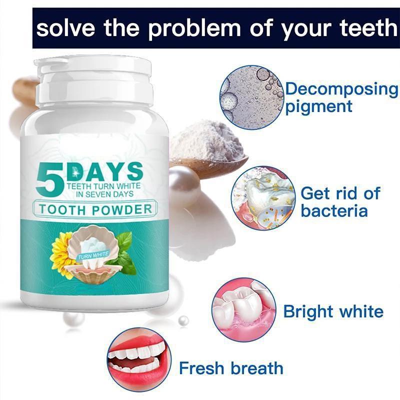 1PC Tooth Whitening Teeth Powder Remove Yellow Smoke Coffee Stains Brighten Tea Stain Oral Hygiene Care Tool