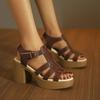 Summer New Women's Casual Fashion Sandals with Thick Heel, Wedge, Platform, Fish Mouth and High Heel