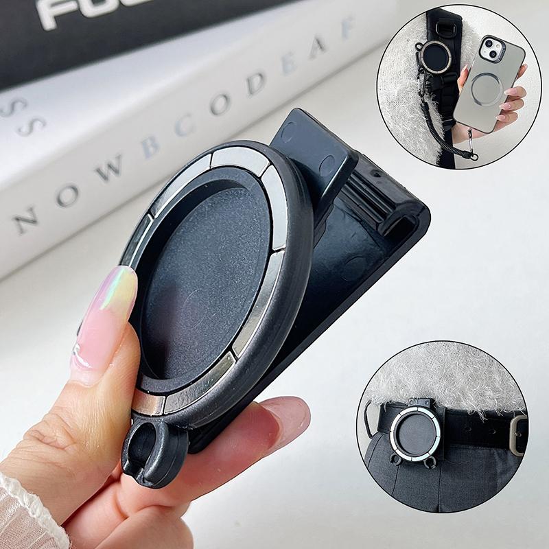 Magnetický držák na opasek na telefon držák na batoh pro Magsafe pro iPhone pro Samsung Xiaomi Huawei proti ztrátě telefonu kovový háček pružinové lano