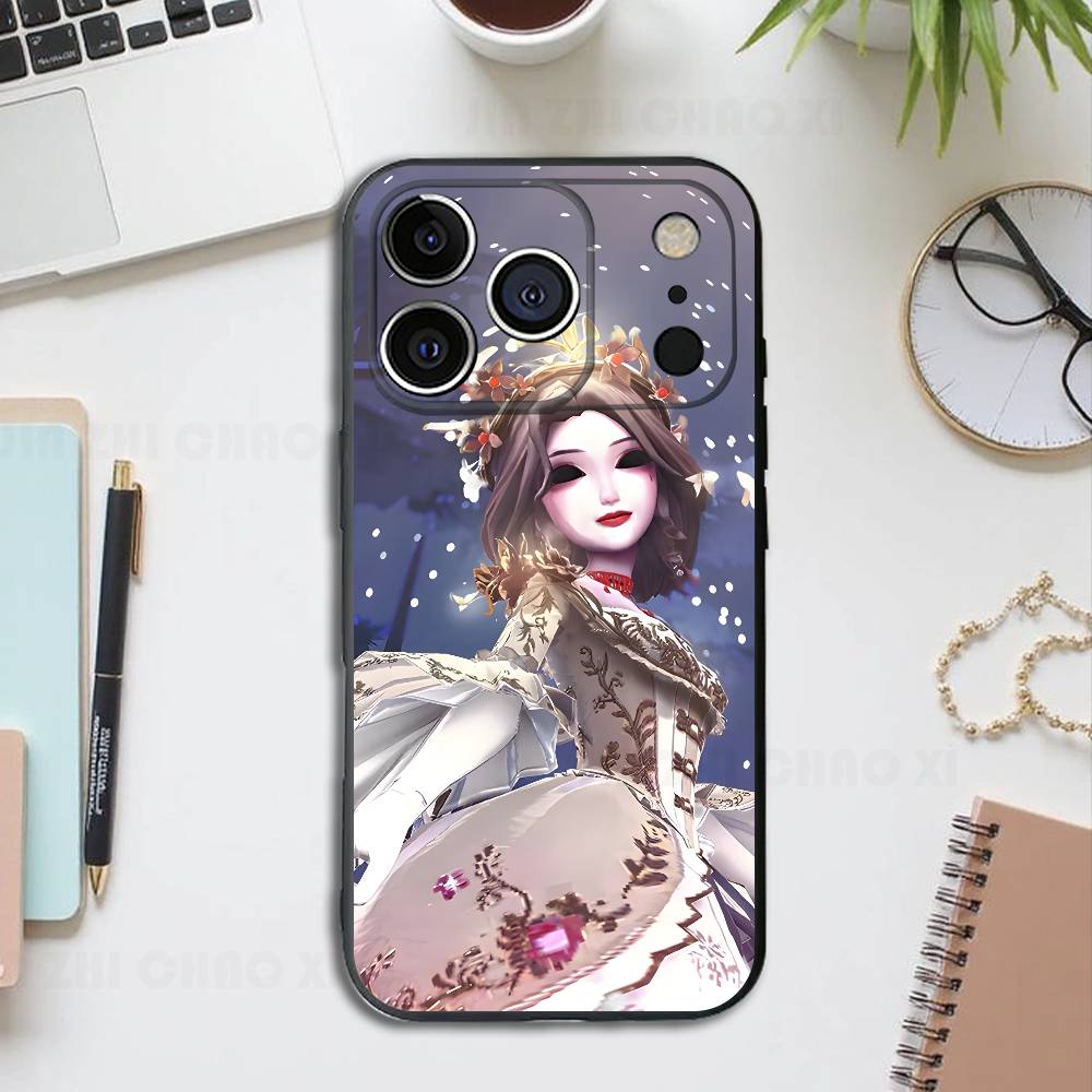 

Identity V Game Black Phone Case For IPhone 17 16 15 14 13 12 13 12 11 Pro Max Plus XS XR Silicone Soft Back Cover iPhone16plus