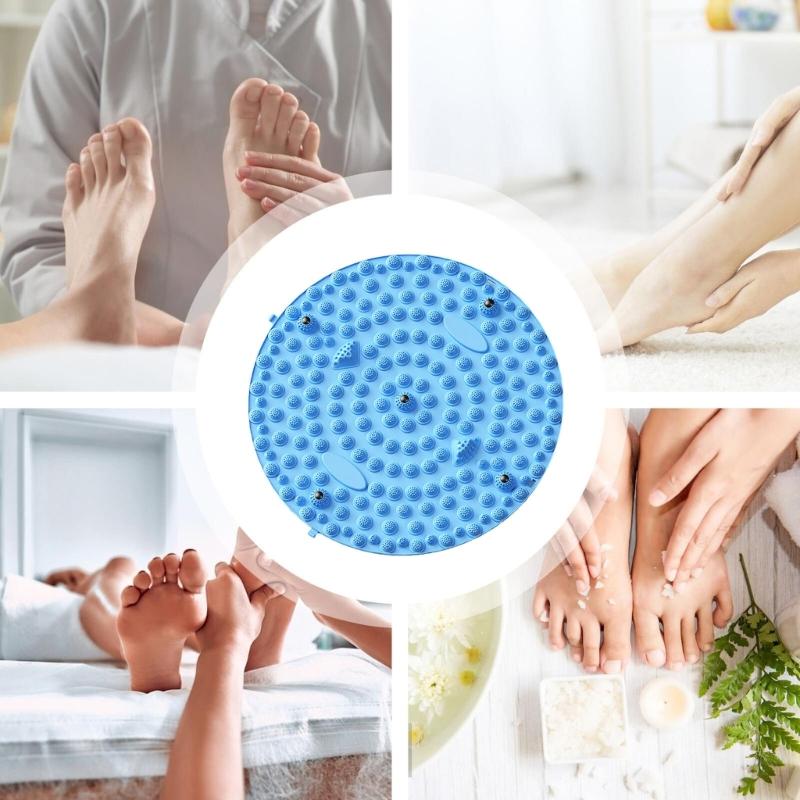 Foot Massage Relaxation Mat Muscle Relaxation Massager Feet Relaxing Mat Round Exercise Pad Pilates Yoga Accessories