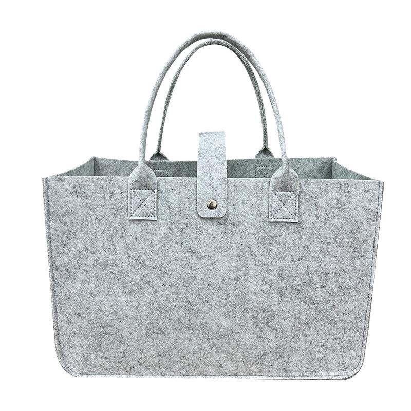 Solid Color 3D Felt Tote with Buckle - Custom Business Event Festival Gift Bag