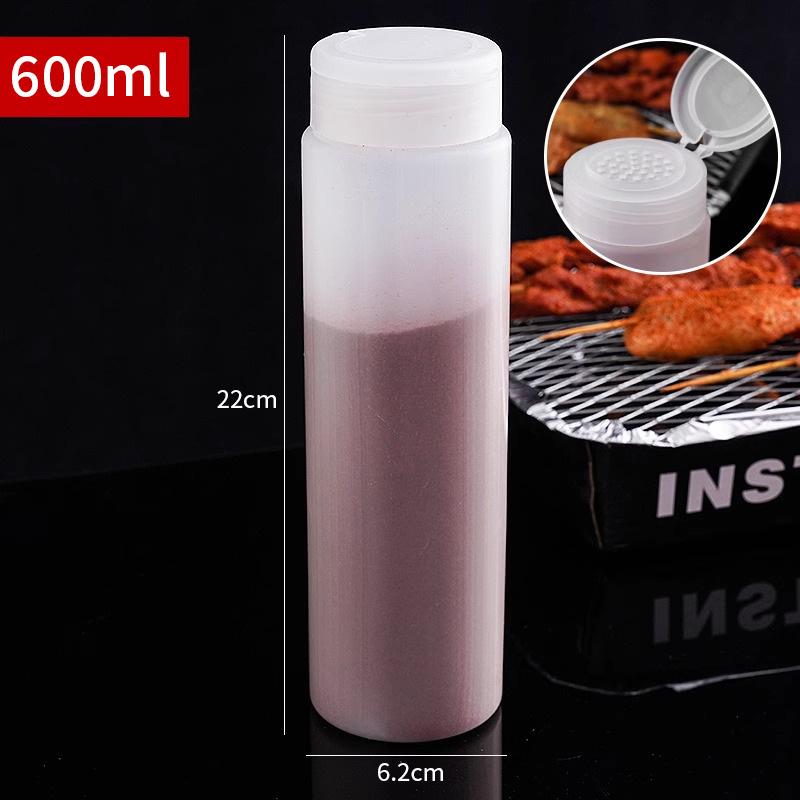 Klarer 400/600ml Gewürzbehälter aus Kunststoff mit Streudeckeln für bequemes Würzen in der Küche