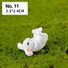 Cute White Hare Easter Decoration Dollhouse Ornament Miniature Rabbit Figurine Micro Landscape Resin Bunny Statue Fairy Garden