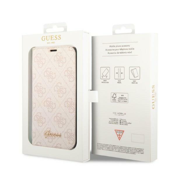 Guess Gubkp14Mhg4Shp iPhone 14 Plus / 15 Plus 6.7 Różowy/Pink Book 4G Logo Vintage Gold