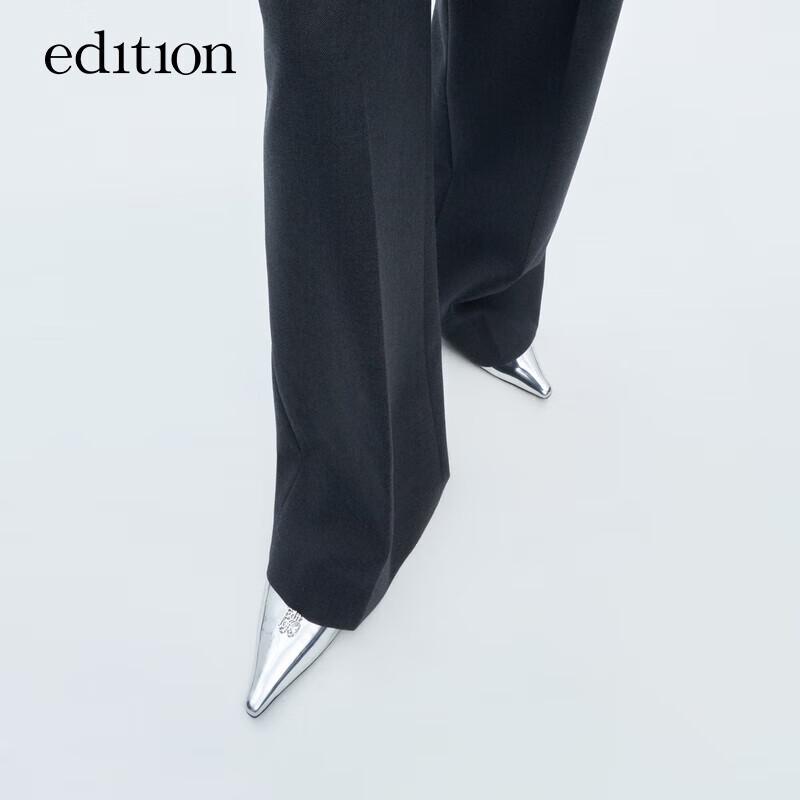 Edition Women's Double Pleat Wool Blend Wide-Leg Trousers