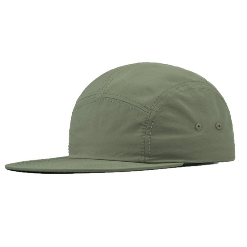 Dairui Unisex 5-Panel Hat Solid Color Lightweight Flat Brim Nylon Baseball Cap Outdoor Sports Sun Protection Football Equestrian