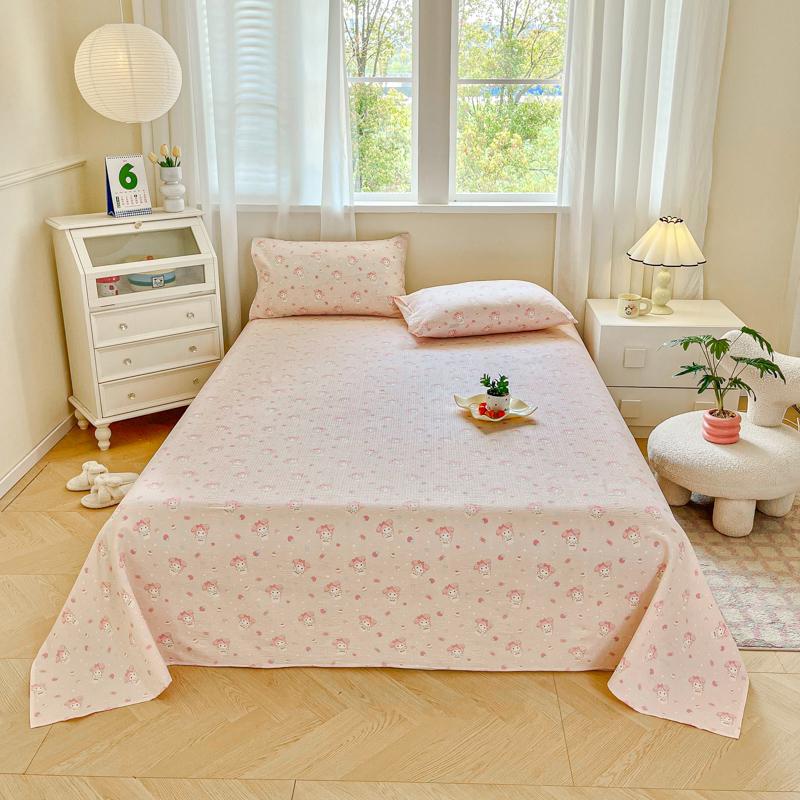 Cotton Bed Flat Sheet for Double Bed Plain Solid Color Top Sheets Single/Queen/King Flat Bedsheets Home Bed Linen Sheets