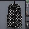 Korean Style Reflective Letter Cotton Vest: Warm, Hooded, Slim Fit Sleeveless Jacket for Men