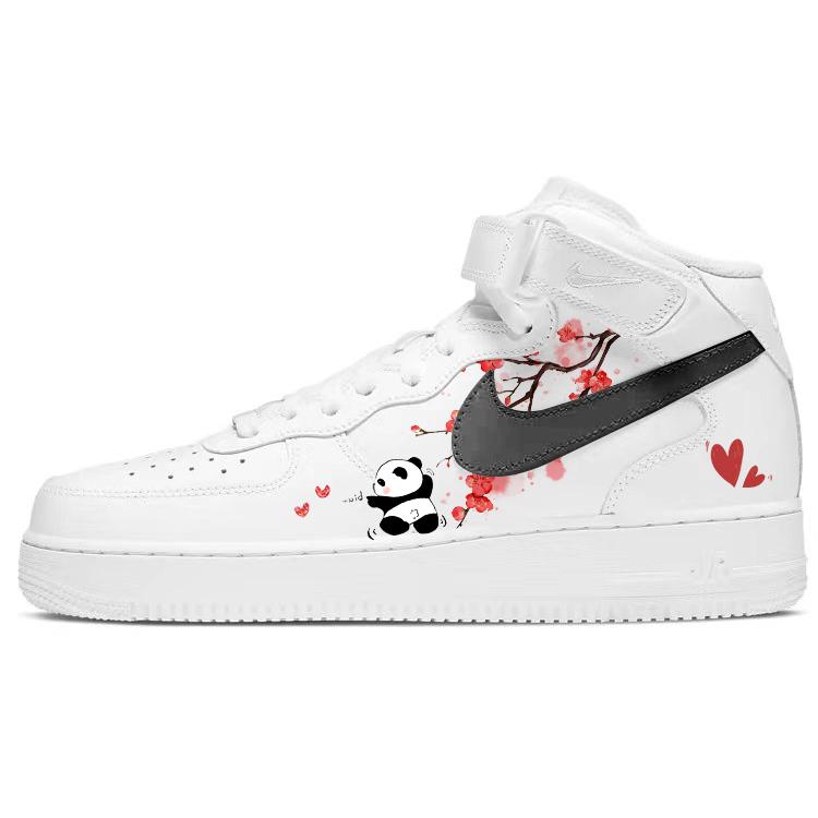 

Nike Air Force 1 Slip Resistant, Abrasion Resistant, Lightweight Mid top Skateboard Shoes Men s White Red CW2289-111(Team56-) 40