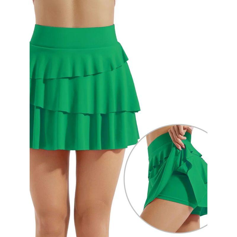 High Waisted Sports Cake Short Skirt High Top Sports Egg Pure Color Cake Skirt