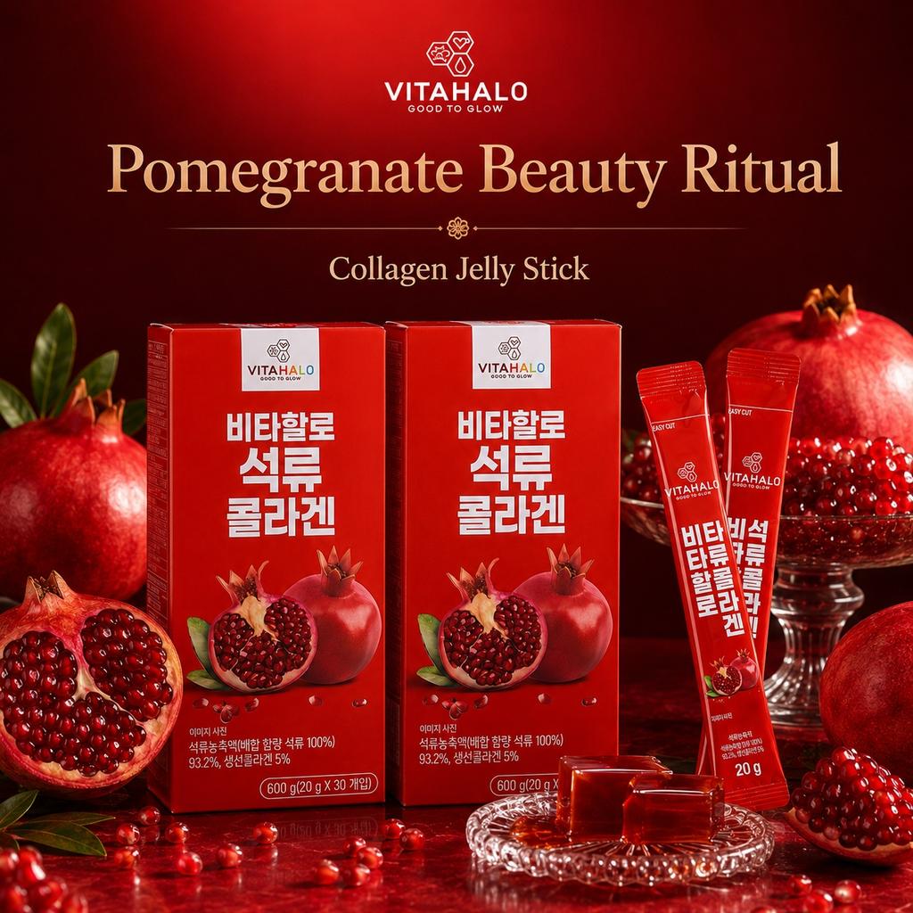 VITAHALO Pomegranate Collagen Jelly Stick 600g*2Boxs