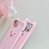 Cartoon Pig Snot Blush Anti-fall Phone Case for iPhone 14/13/12/ProMax 17/16/15