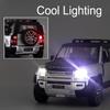 1:Brinquedo de Modelo de Carro Land Rover Defender Range Rover Escala 24 Metal Diecast Som Luz Veículos Off Road Modelos em Miniatura Presentes para Meninos