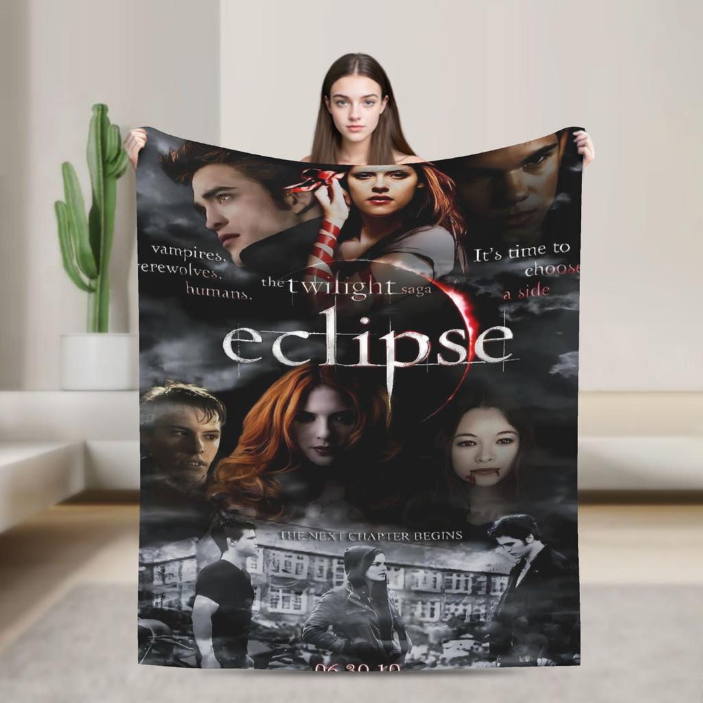 3D The Twilight Saga Edward Bella Super Warm Blanket Travel Office Plush Throw Blanket Flannel Bedspread Sofa Bed Cover