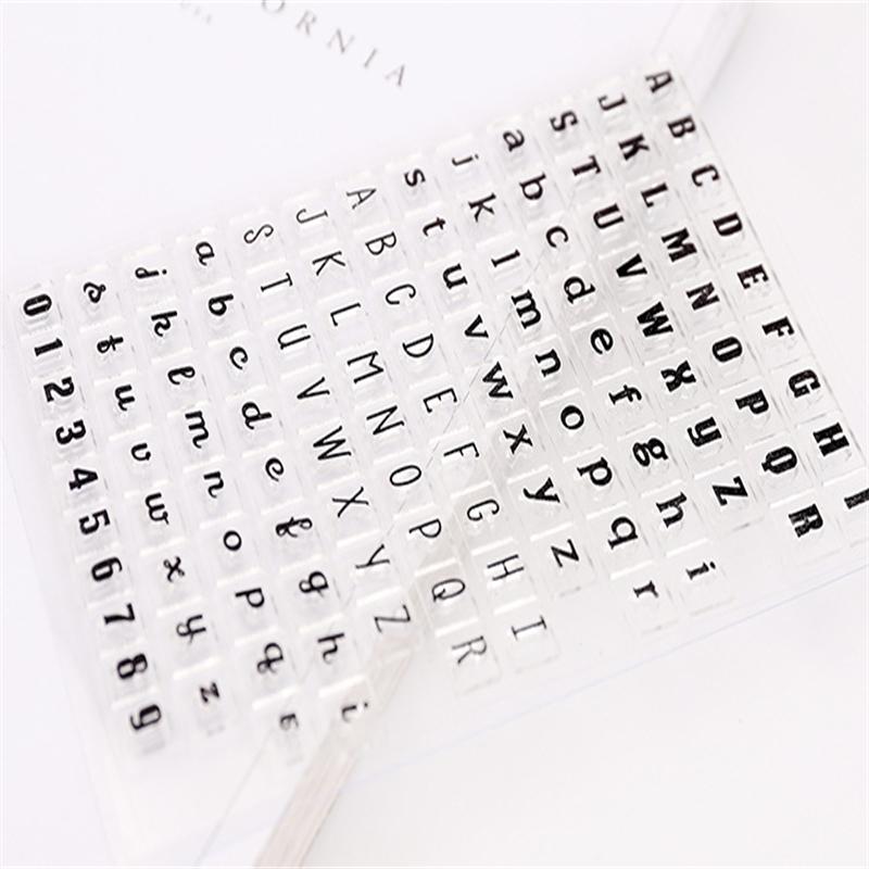 Classic PVC Silicone Stamp Transparent English Letters Alphabet Office Supplies Rubber Stamp Clear DIY Scrapbooking Stationery