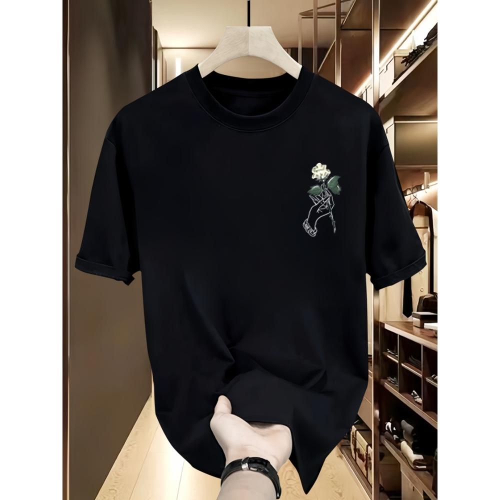 Heavy Cotton Versatile Short-sleeved T-shirt Men's and Women's American Ins Trend Creative Design Print Top T-shirt