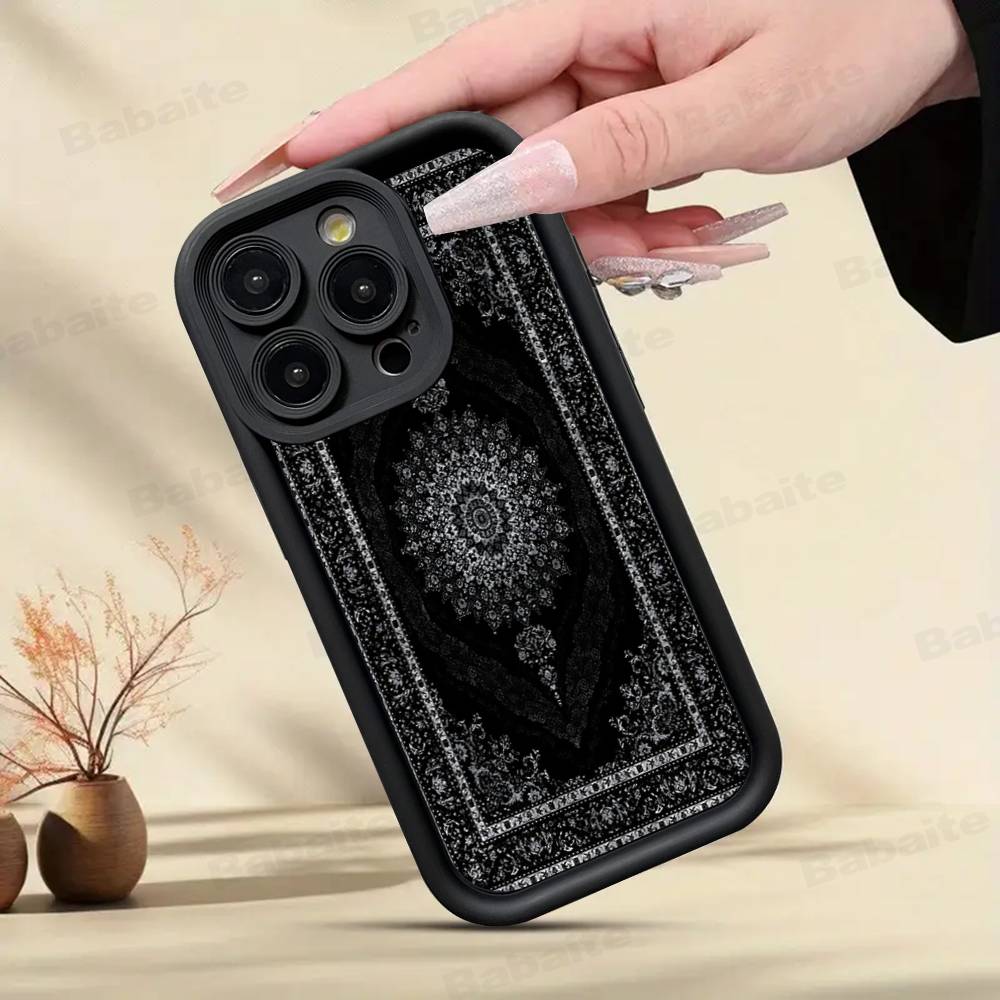 Persian Carpet Floral Art Phone Case For IPhone 17 16 15 14 Plus 13 12 11 Pro Max Air Soft Silicone Cover