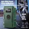 10000A 7-in-1 Multifunktions-Notfall-Starthilfe mit Luftpumpe, 150PSI Autostarthilfe, Reifenfüller, Tragbares Fahrzeugbatterieladegerät