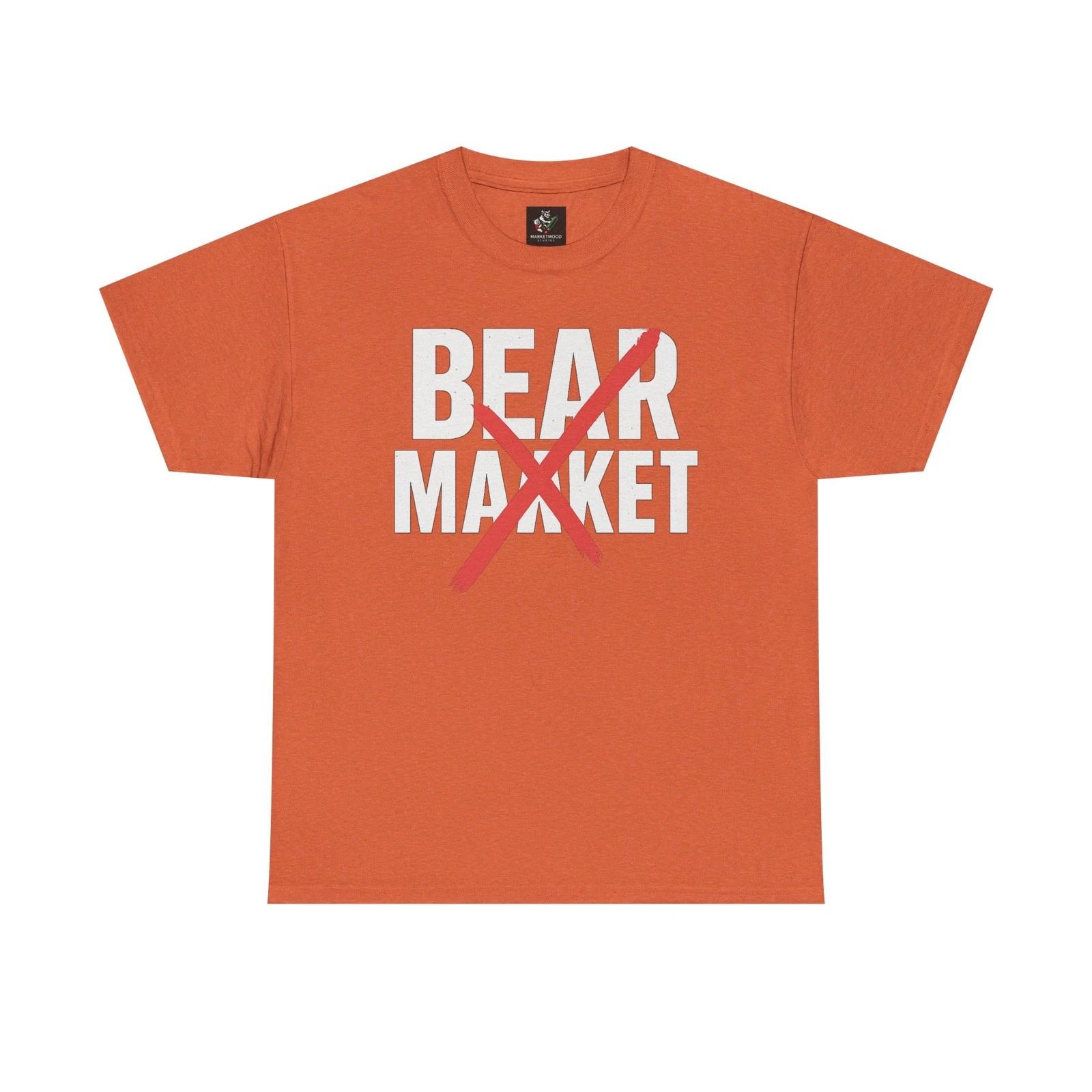 Bear Market Tee   Stock Market Slogan Shirt, Invest Finance Graphic orange 2XL