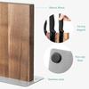 Navaris Magnetic Knife Block, Knife Stand, Knife Holder - Non-Slip Knife Storage, Space-Saving - Double-Sided Kitchen Storage, 25x23x10cm, Walnut