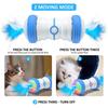Interactive Cat Toy, Electric Automatic Robotic Cat Interactive Teaser With Super Low Noise Design And Four Feather Accessories For Stimulating Cats H