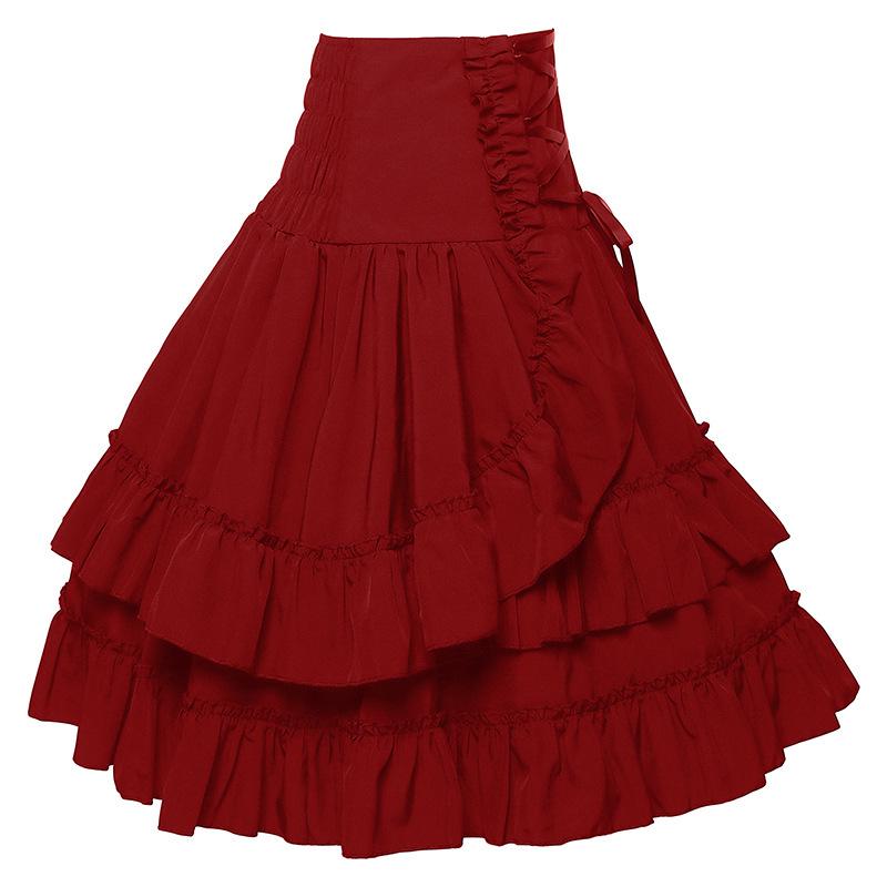 Victorian Renaissance Double-Layer High-Waisted Women's Halloween Costume Dress