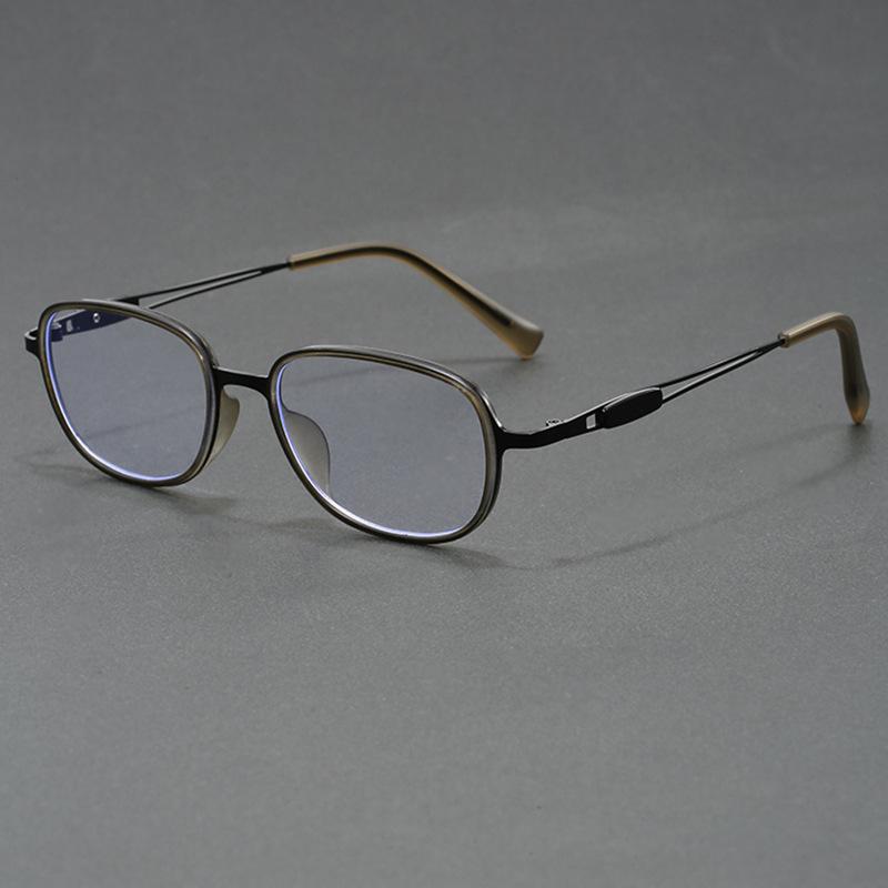 

Japanese Handmade Pure Titanium Glasses Frame Small Round Men S Retro Design Ultralight Glasses Flat Light Glasses