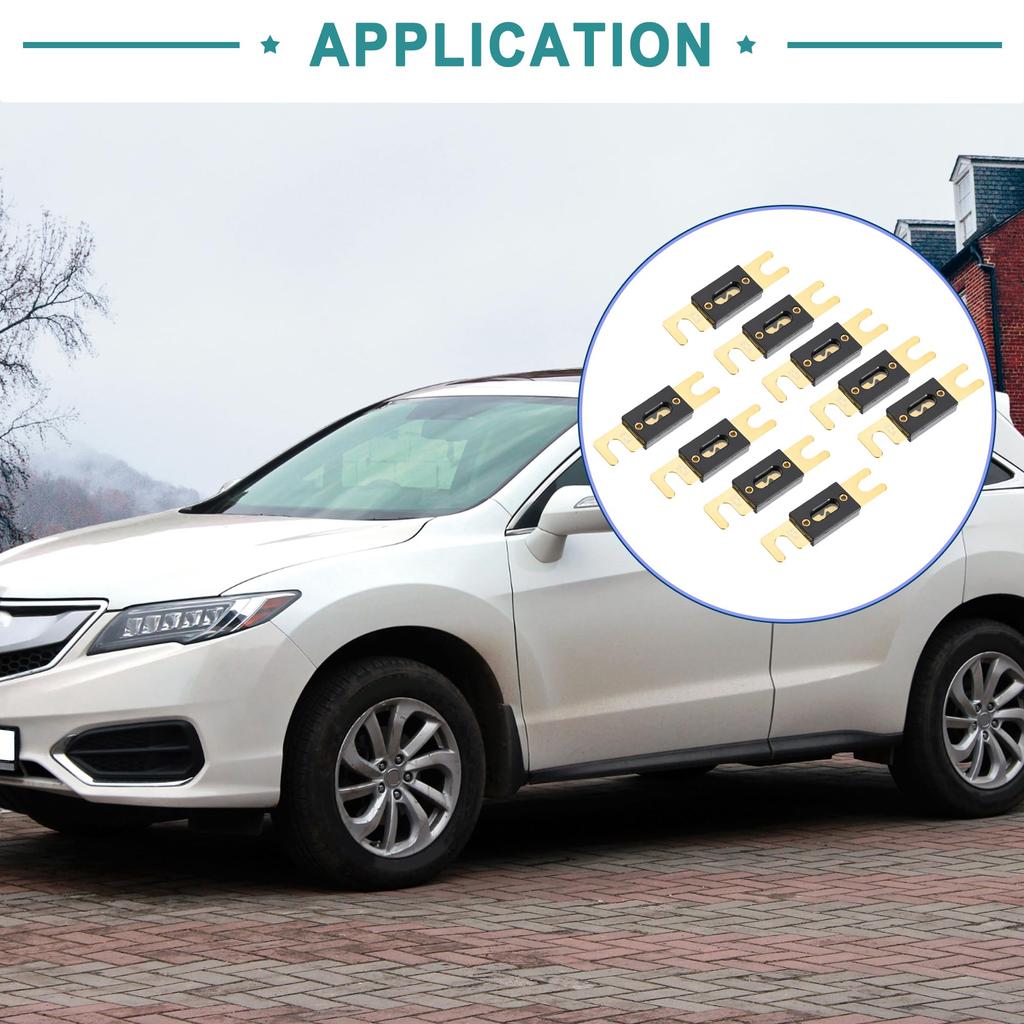 ACROPIX 80A Gullbelagt ANL-sikring - 9-pakning