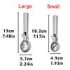 1pc Stainless Steel Trigger Ice Cream Scoop, Easy Release Ice Cream Scooper for Cookie Dough, Melon Ball YMY
