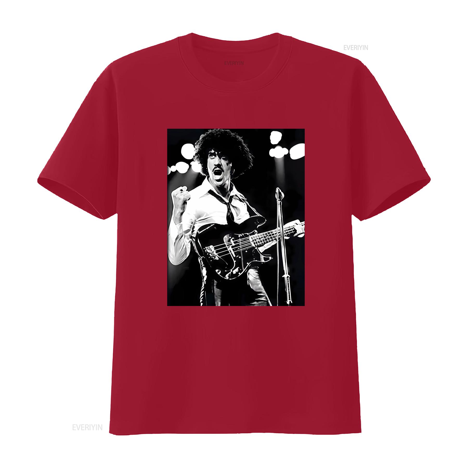 

New Thin Lizzy Phil Lynott Singer Concert Style Cotton T Shirt for S 5XL UM195 vintage Washed Stretched streetwear Casual S
