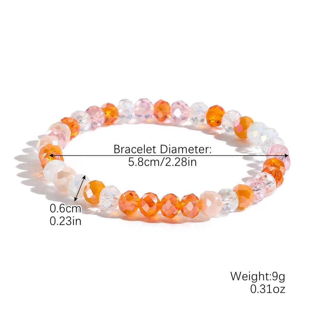 20 Bracelet High-End Bohemian Stretch Line Summer Citrine Bracelet Set