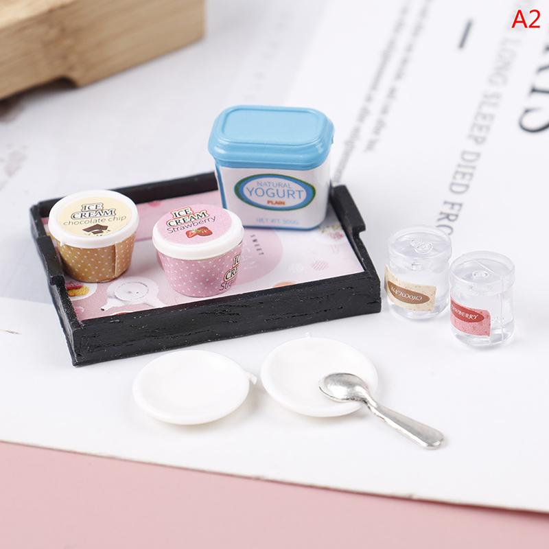 1-3PCS 1:12 Dollhouse Miniature Silver Rectangular Food Tray Mini Cake Fruits Plate Modle Furniture Doll House Decor Accessories