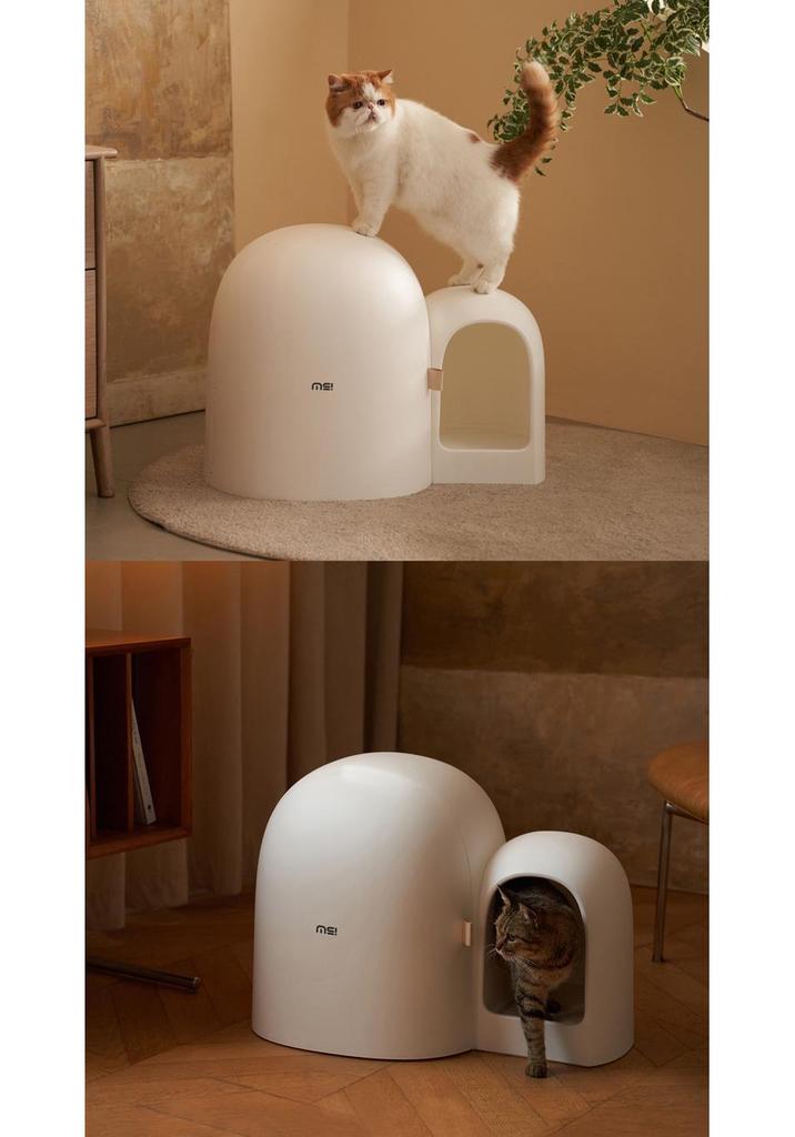 Mochi Fully Enclosed Extra Large Cat Litter Box – Odor-Proof, Anti-Splash Hallway Style