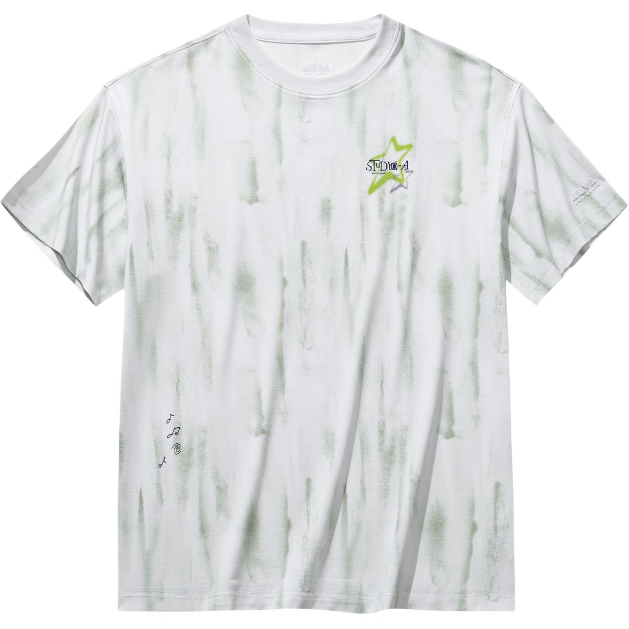 Anta Lifestyle Series Back Letter Print Simple Versatile Short Sleeve T-Shirt Women T-Shirts 162628140-1