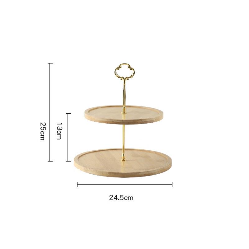Bamboo Wood Multi-Tier Serving Platter