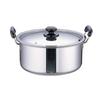 Endo Shoji Commercial Use Plastic Pattern Thick Plate Practical Pot 30cm Compatible with Induction Cooker Body Stainless Steel Lid Stainless Steel Lid
