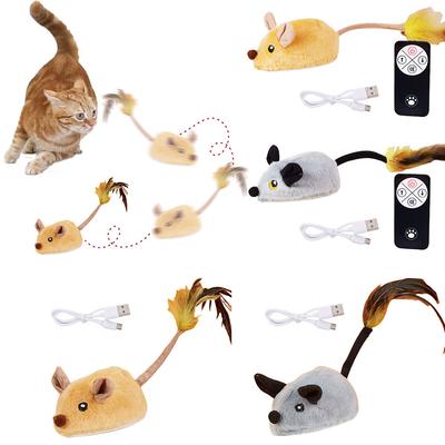 Interaktives Katzenspielzeug mit beweglicher Plüschmaus-Sensortechnologie für spannendes Spielen und Trainieren der Katze
