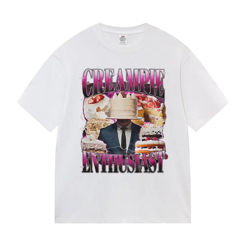 Funny Dessert Inappropriate Meme Design T-shirt Funny Foodies Style Short Sleeve Unisex High Quality Cotton T-shirt Tops