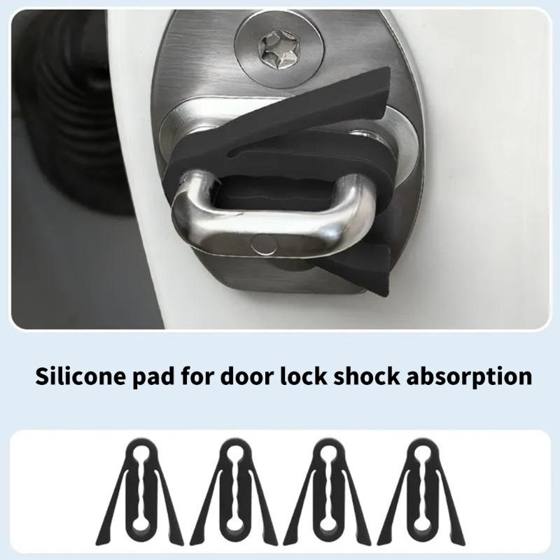Car Sound Damper Door Lock Buffer Seal Deadener Quiet Buffer Rubber Pad Damping Protectors Car Modification