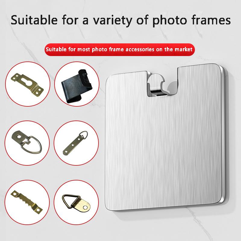 Stainless Steel Non-Punch Photo Frame Hook, Calligraphy Painting, Mirror Frame, Hidden Wall Studs, Fixed Picture Frame