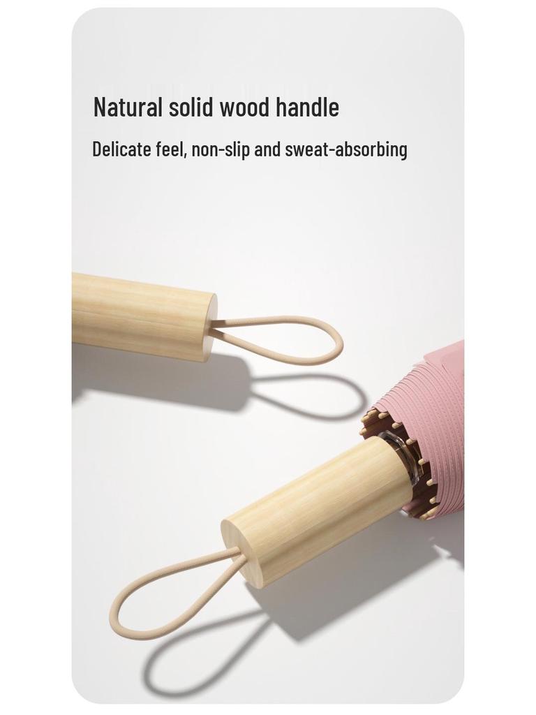 Personalized Solid Color Dual-Use Sun & Rain Vinyl Umbrella - Portable, Durable Sunshade for Students