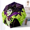 Maleficent, Villain Themed Automatic Opening and Closing Umbrella, Brightly Colored 8-rib Portable Umbrella, Suitable for Men and Women, A Perfect Gif