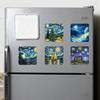 Van Gogh Starry Sky Refrigerator Magnet Personalized Creative Magnetic Stickers With Magnets