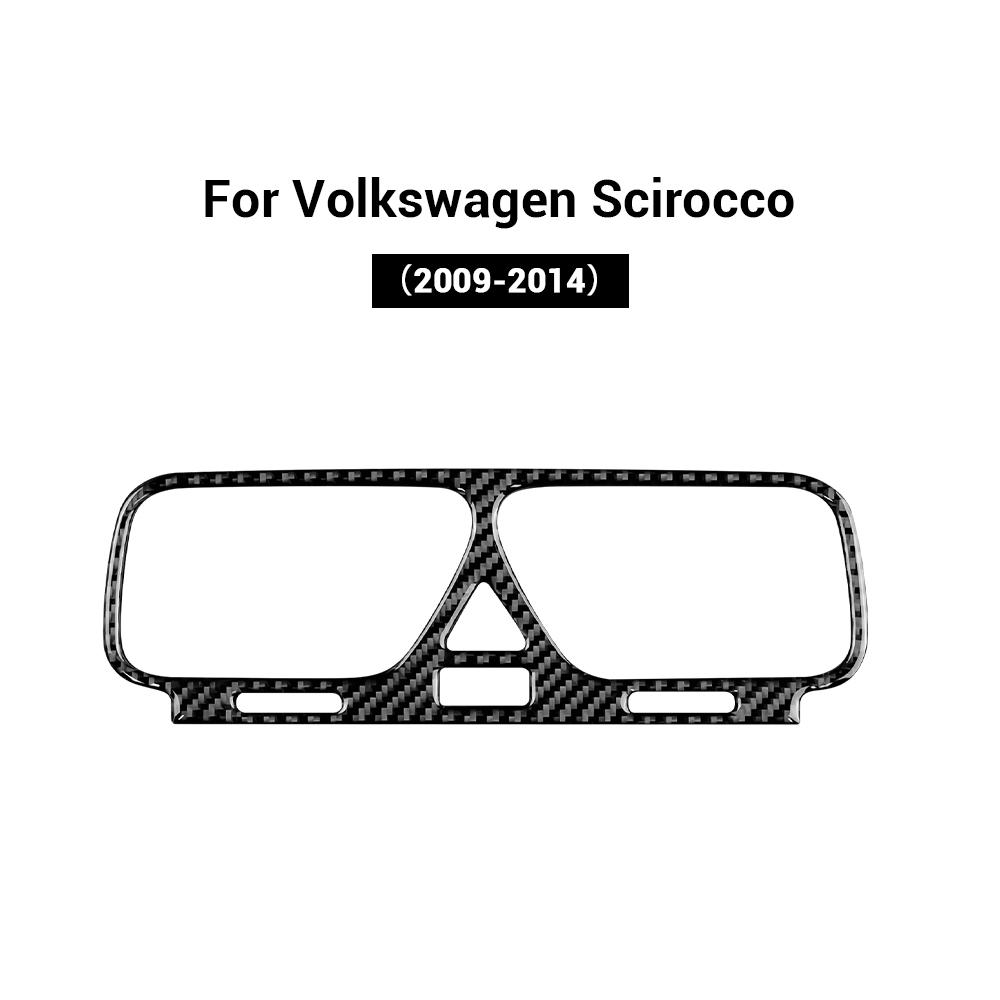 Real Soft Carbon Fiber For Volkswagen Scirocco 2009 2010 2011 2012 2013 2014 LHD RHD Car Central Control CD AC Outlet Sticker Air Outlet