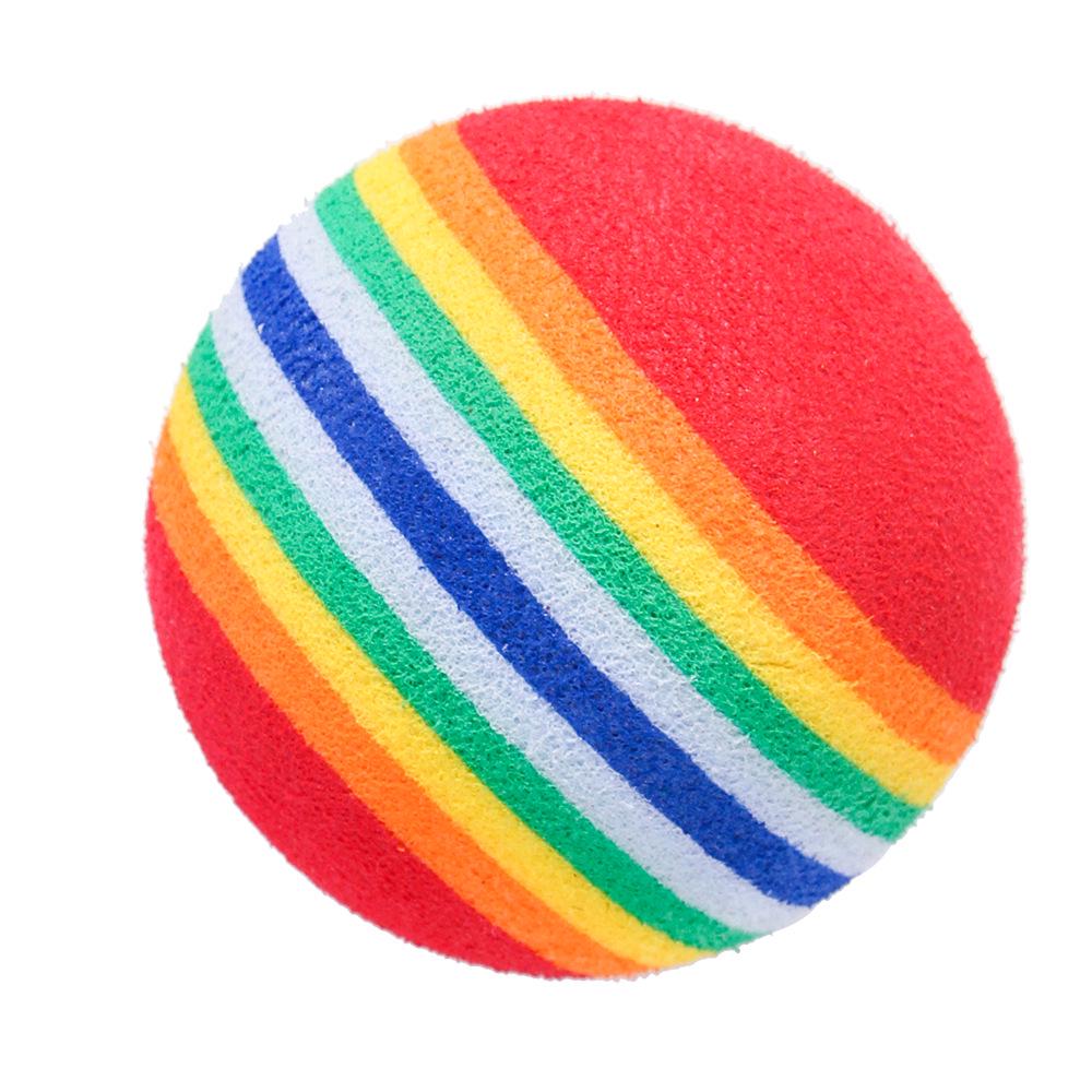 

5PCS New Rainbow EVA Cat Toys Ball Interactive Cat Dog Play Chewing Rattle Scratch EVA Ball Training Balls Pet Toys Supplies 1PC різнокольоровий