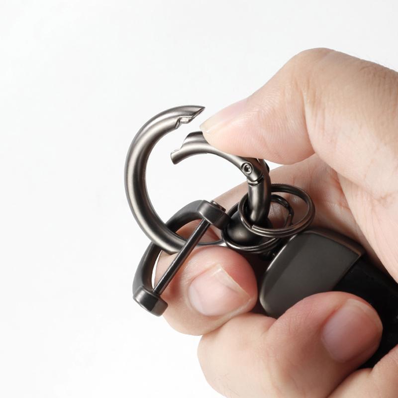 FPEV2 Carbon Fiber Leather Car Keychain Keyring Accessories For Alfa Romeo 156 159 147 4C 8C 166 Giulia Giulietta Mito Stelvio Spider